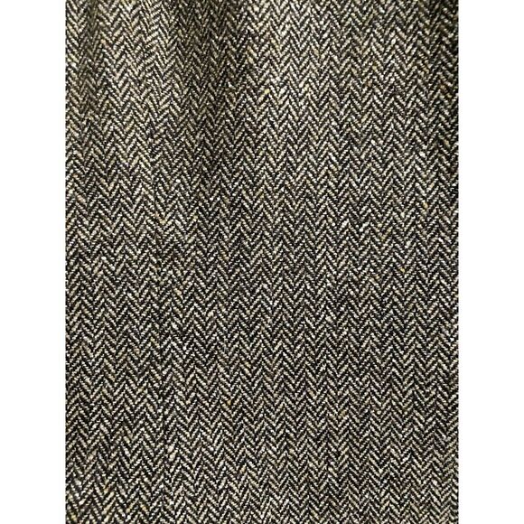 Talbots Vest Womens Small Petite Brown Wool Silk Herringbone Tweed Velvet Leaves - Picture 11 of 13